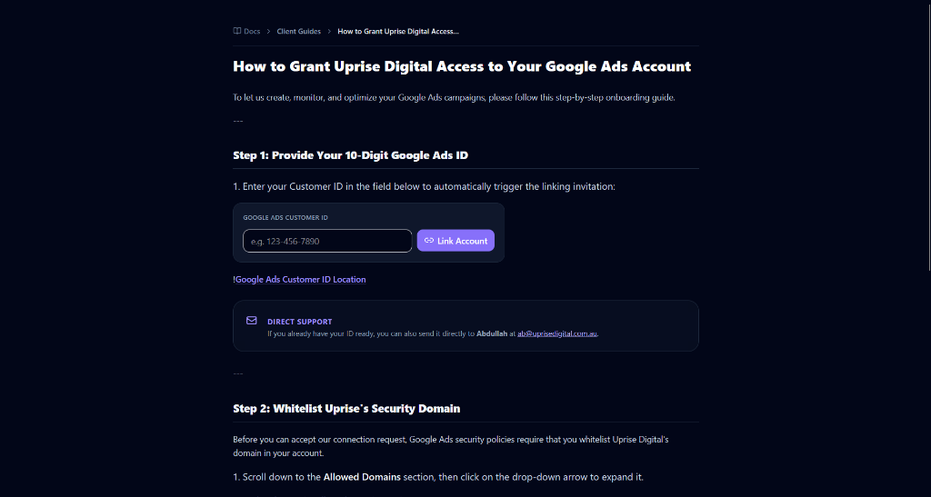 Enter Notion Settings